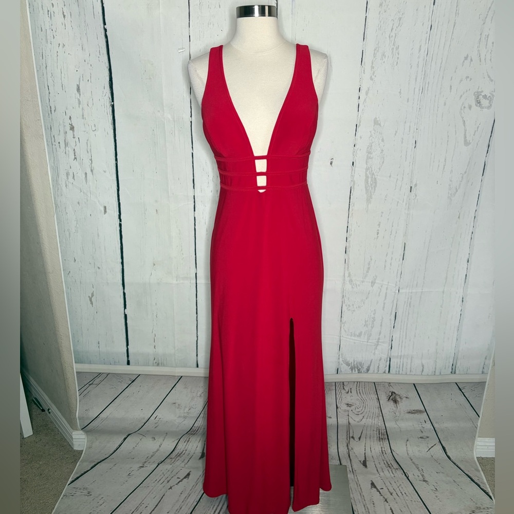 Gianni Bini Striking Red Maxi Dress